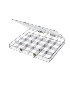 Marlin Steel 02035003-38 Rectangular Mesh Basket with Lid and Dividers