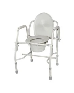 Drive 11125kd-1 Steel Drop Arm Bedside Commode with Padded Arms