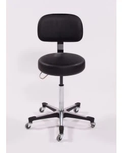 Blickman Health IND INC 1041210225 18.37" - 25.37"H Pneumatic Exam Stool with Backrest
