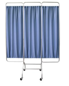 Omnimed INC. 153153 57"L x 0.1"W x 72"H Room Divider with Wheels, Norway