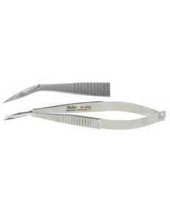 Miltex 18-1552 Iris Scissors, 3¾", Angled On Flat, 4mm Blades, Very Delicate Sharp Points
