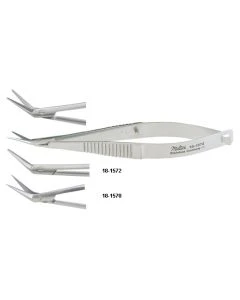 Miltex 18-1570 Corneal Scissors, 3¾", Keratoplasty, Angled Blades, 11mm, Sharp Points