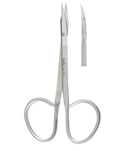 Miltex 18-1653 Eye Suture Scissors, 4", Ribbon Type