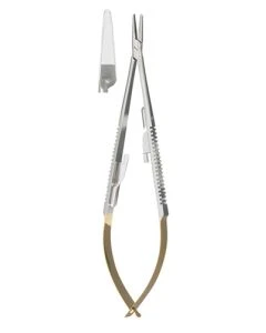 Miltex 18-1828TC Castroviejo Needle Holder, 5½", Lock, Carb-N-Sert, Smooth, Straight