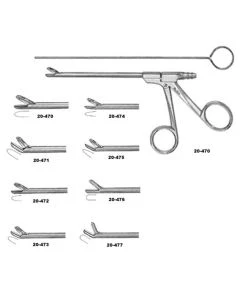 Miltex 20-477 Suction Nasal Forceps, Size 0, Solid Upper Jaw, 3.5mm, Angled Jaws