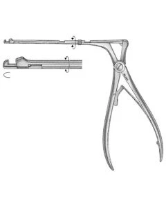 Miltex 20-558 McKenty Sphenoid Punch Forceps, Reversible, Small 1.5mm x 4mm Thru-Cutting Jaws, Angled 85°, Shaft 14.5cm, 7"