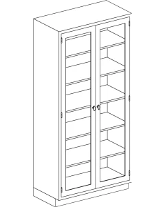 Blickman Built-In High Cabinet with 5 Adjustable Shelves
