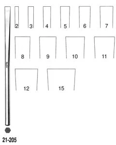 Miltex 21-205-5 Sheehan Osteotome 6¼, 5mm Hexagon Handle