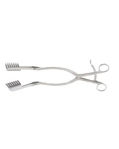 Miltex 26-1973 Laminectomy Retractor, 12¾", Hinged, Sharp 7 x 7 Teeth 1¾"W x 2"D