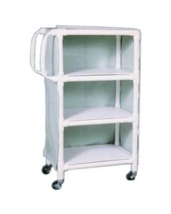 8524 Lumex PVC Linen Cart with 4 Shelves, Small