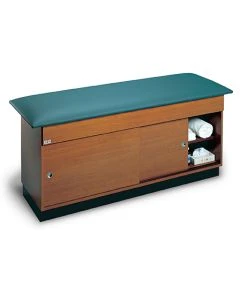 Hausmann 24" x 72" Storage Treatment Table with Sliding Cabinet Doors - Discontinued