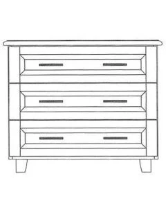 Novum Medical Products, Inc LEX-4DC Lexington Series Wood Finish Chest, 4 Drawers
