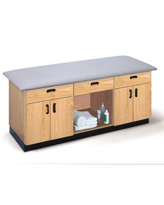 Hausmann 30" x 78" All-Purpose Storage Treatment Table with Middle Open Storage Cabinet, Navy (4834-L01-V19)