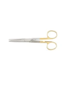 Miltex 5-136TC Dissecting Scissors, 5½" Straight, Carb-N-Sert, Rounded Blades