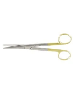 Miltex 5-140TC Dissecting Scissors, 6¾" Straight, Carb-N-Sert, Rounded Blades
