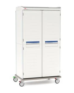 Metro SXRD76MXD4 Starsys XD 42.5"W x 28"D x 78"H Extra Deep Mobile Supply Cabinet with 8 Shelves, Taupe