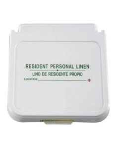 R&B Wire Products 602RL "Resident Personal Linen" Hamper Labels, Green Lettering, 12" x 4", 5/Pack