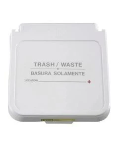 R&B Wire Products 602TWO Trash/Waste Hamper Labels, Orange Lettering, 5/Pack