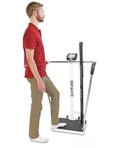 Detecto 6855MHR Bariatric Scale, Digital, 600 Lb X .2 Lb / 270 Kg X .1 Kg, 18" X 14" Platform, Height Rod