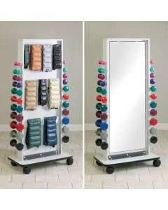 Clinton 7124 Combo Mirror Cuff Weight & Dumbbell Rack