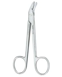 Miltex 9-124 Wire Cutting Scissors, 4¾", One Serrated Blade, Angled to Side