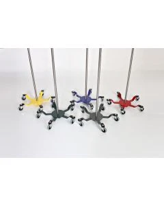 Mid Central Medical Stainless Steel I.V. Pole w/ 22" 5-Leg Spider Style Base