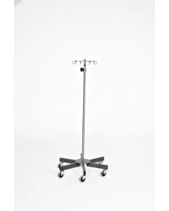 Mid Central Medical Stainless Steel I.V. Pole w/ 24" 6-Leg Base