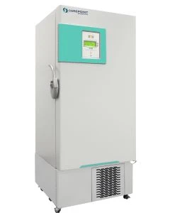 Corepoint Scientific White Diamond Series Refrigerator & Freezer Combination, 9 Cu. Ft. (4.6 Ref./4.2 Freezer), Glass Door Ref., Solid Doors