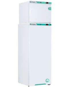 Corepoint Scientific White Diamond Series Compact Refrigerator, 10.5 Cu. Ft., Glass Door