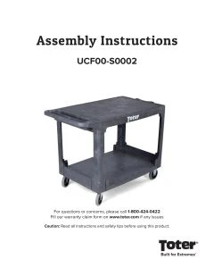 Toter Material Handling Utility Cart with Flat Top and Straight Handle UCF00 S0002