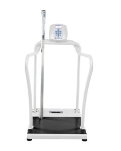 Health o meter 2101KLHR Digital Platform Scale with Handrails and Height Rod, Standard Weight (lb/kg)