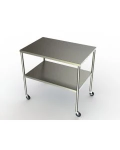 Aero Stainless Steel Instrument Table w/ Shelf