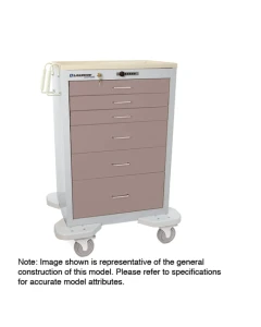 Lakeside Sw-430-E-1G Aluminum 4 Drawer Wide Medication Cart, Electronic Key Pad Lock 1-3, 3-9 Solid Gray  - Wide Carts