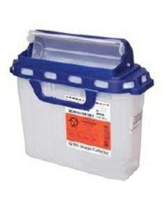 BD - Becton Dickinson 305058 Sharps Collector, 5.4 Qt, Pharmacy Dual Opening Hinged Top, 50% Recycled Plastic, 20/cs (12 cs/plt) (Continental US Only)