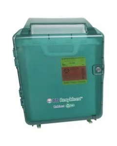 BD & NDC 305098 Small Locking Wall Cabinet for 5.4 Qt Sharps Containers, Green