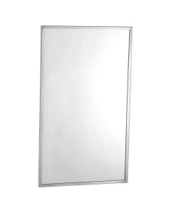 Bobrick 1658 1830 18" x 30" Tempered Glass Channel Frame Mirror