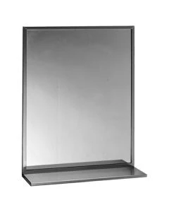 Bobrick 166 1830 Series 30" Channel-Framed Mirror/Shelf Combination, Silver
