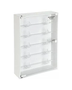 Bowman CP-075 Eyewear Cabinet - Locking - White ABS Plastic and clear PETG Plastic
