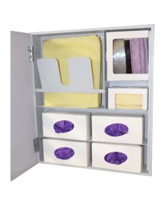 Bowman RE103-0012 Semi-Recessed PPE Dispensing System with Solid Door