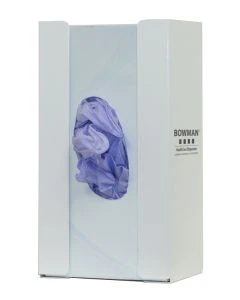 Bowman Single Glove Dispenser White Powder Coated Steel