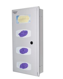 Bowman RE401-0012-DISP Semi-Recessed Earloop & Triple Glove Dispenser