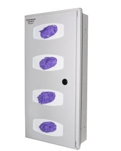 Bowman RE404-0012-DISP Semi-Recessed Glove Dispenser - Quad
