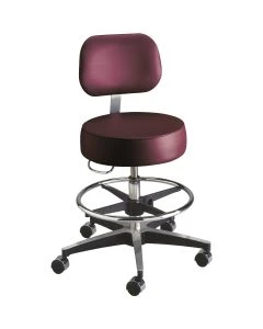 Brewer 11001BFR Airlift Exam Stool with Back Rest and Footring