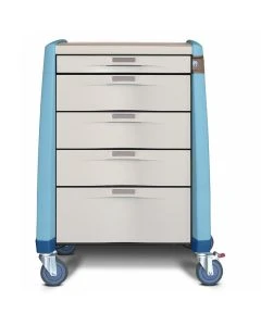 Capsa Healthcare AM10MC-EB-A-DR131 Cart,Med,Eu,10H-Mld,Ful-Dwr,Auto-Lk,Blu