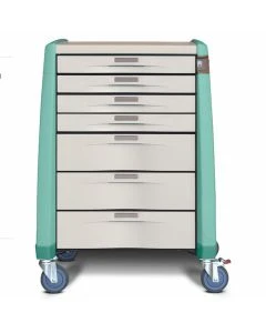 Capsa Healthcare AM10MC-EG-A-DR430 Cart,Medical,10H-Mld,Ful-Dwr,Auto-Lk,Grn