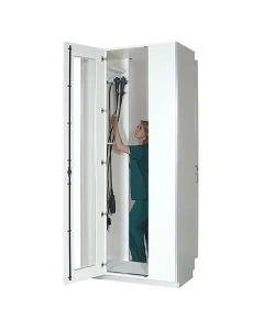 Capsa Healthcare SAS-PASS8 40"L x 93"H Pass-Through Humidity Storage Cabinet, Powder Coated Metal/Stainless Steel
