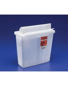 Cardinal Health & NDC KEN 851201 5 Qt Sharps Container with Always-Open Lid, 20/Case