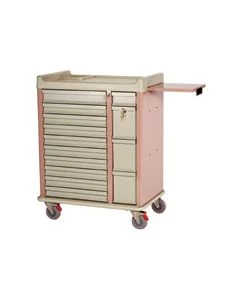 Harloff OptimAL Line All-Aluminum Unit Dose 300 Medication Box Capacity Cart with "Best" Lock