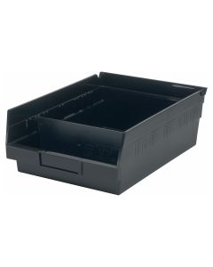 Quantum Storage Systems DSB109/110/116CO Black Conductive/Non-Conductive Divider for 4 in. Economy Shelf Bin - Case of 50 - Conductive - QSB109CO, QSB110CO & QSB116CO