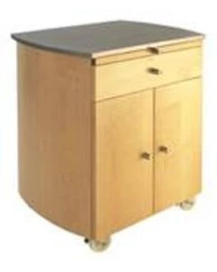 Touch America Timbale Wooden Storage Cabinet w/ Stainless Steel Countertop